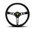 Picture of Momo Prototipo Steering Wheel 350 mm - Black Leather/Wht Stitch/Black Spokes
