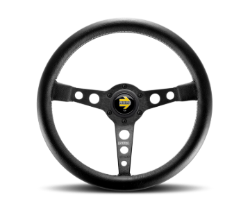 Picture of Momo Prototipo Steering Wheel 350 mm - Black Leather/Wht Stitch/Black Spokes