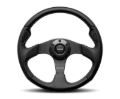 Picture of Momo Jet Steering Wheel 350 mm - Black AirLeather/Black Spokes