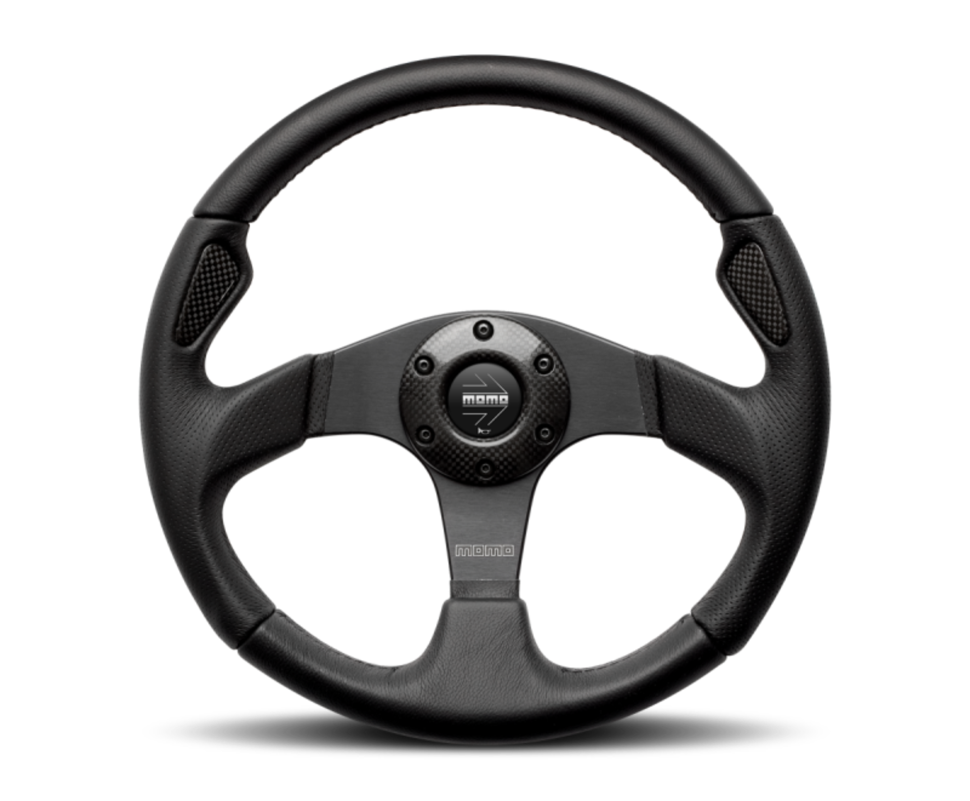Picture of Momo Jet Steering Wheel 350 mm - Black AirLeather/Black Spokes