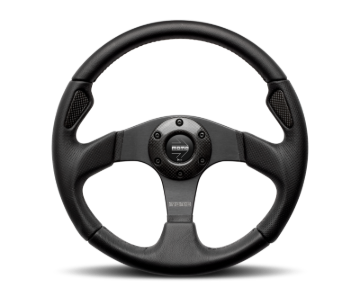 Picture of Momo Jet Steering Wheel 350 mm - Black AirLeather/Black Spokes