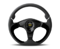 Picture of Momo Nero Steering Wheel 350 mm - Black Leather/Suede/Black Spokes
