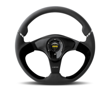 Picture of Momo Nero Steering Wheel 350 mm - Black Leather/Suede/Black Spokes