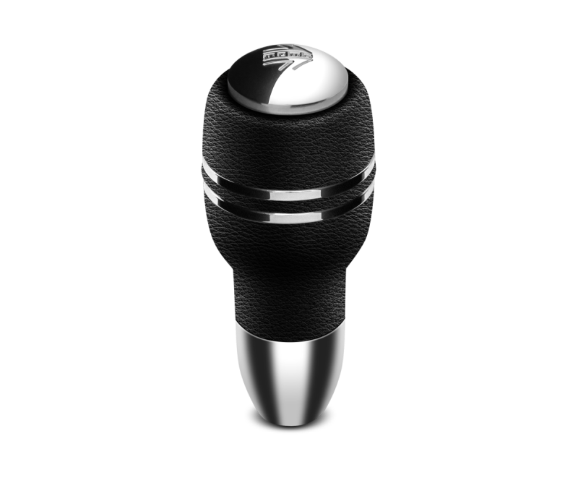 Picture of Momo Automatico Shift Knob - Black Leather, Chrome Insert