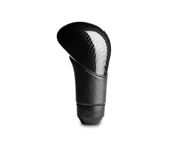 Picture of Momo Shadow Shift Knob - Black Airleather, Carbon Effect Insert