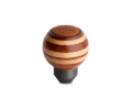Picture of Momo Targa Heritage Shift Knob - Round Wood, Layered Mahogany and Beechwood, Leather Insert Top