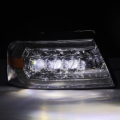 Picture of AlphaRex 04-08 Ford F150 / 06-08 Lincoln Mark LT NOVA LED Proj Headlights Chrome w/Activ Light/Seq