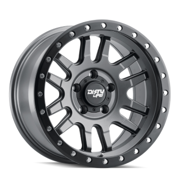 Picture of Dirty Life 9309 Canyon Pro 17x9/6x139.7 BP/0mm Offset/106mm Hub Satin Graphite Wheel - Beadlock