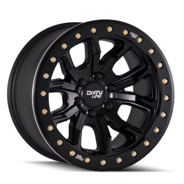 Picture of Dirty Life 9303 DT-1 17x9 / 8x170 BP / -12mm Offset / 130.8mm Hub Matte Black Wheel- Beadlock