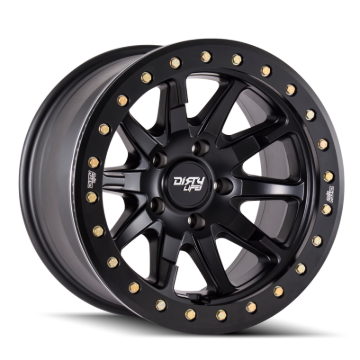 Picture of Dirty Life 9304 DT-2 20x9 / 6x135 BP / 12mm Offset / 87.1mm Hub Matte Black Wheel - Beadlock