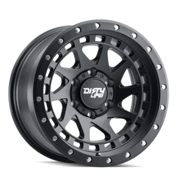 Picture of Dirty Life 9311 Enigma Pro 17x9/5x127 BP/-38mm Offset/71.5mm Hub Matte Black Wheel - Beadlock