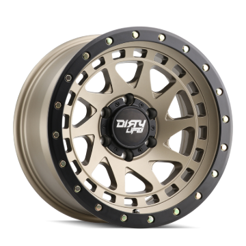 Picture of Dirty Life 9311 Enigma Pro 17x9/5x127 BP/-12mm Offset/71.5mm Hub Satin Gold Wheel - Beadlock