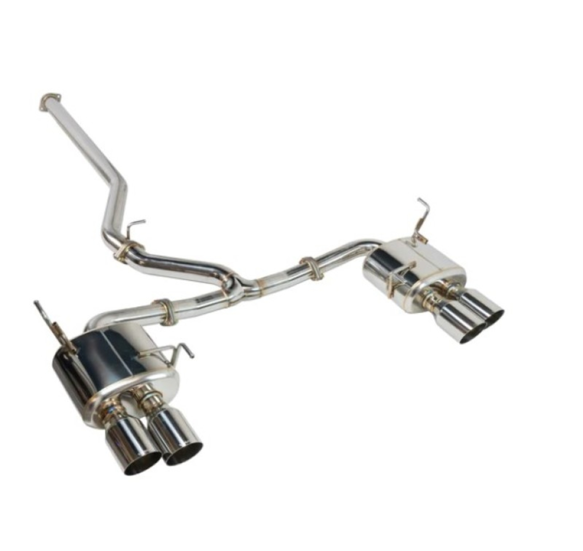 Picture of Remark 08-14 Subaru WRX STi GR Hatch Cat-Back Exhaust w/ SS Quad Tips (Non-Resonated)