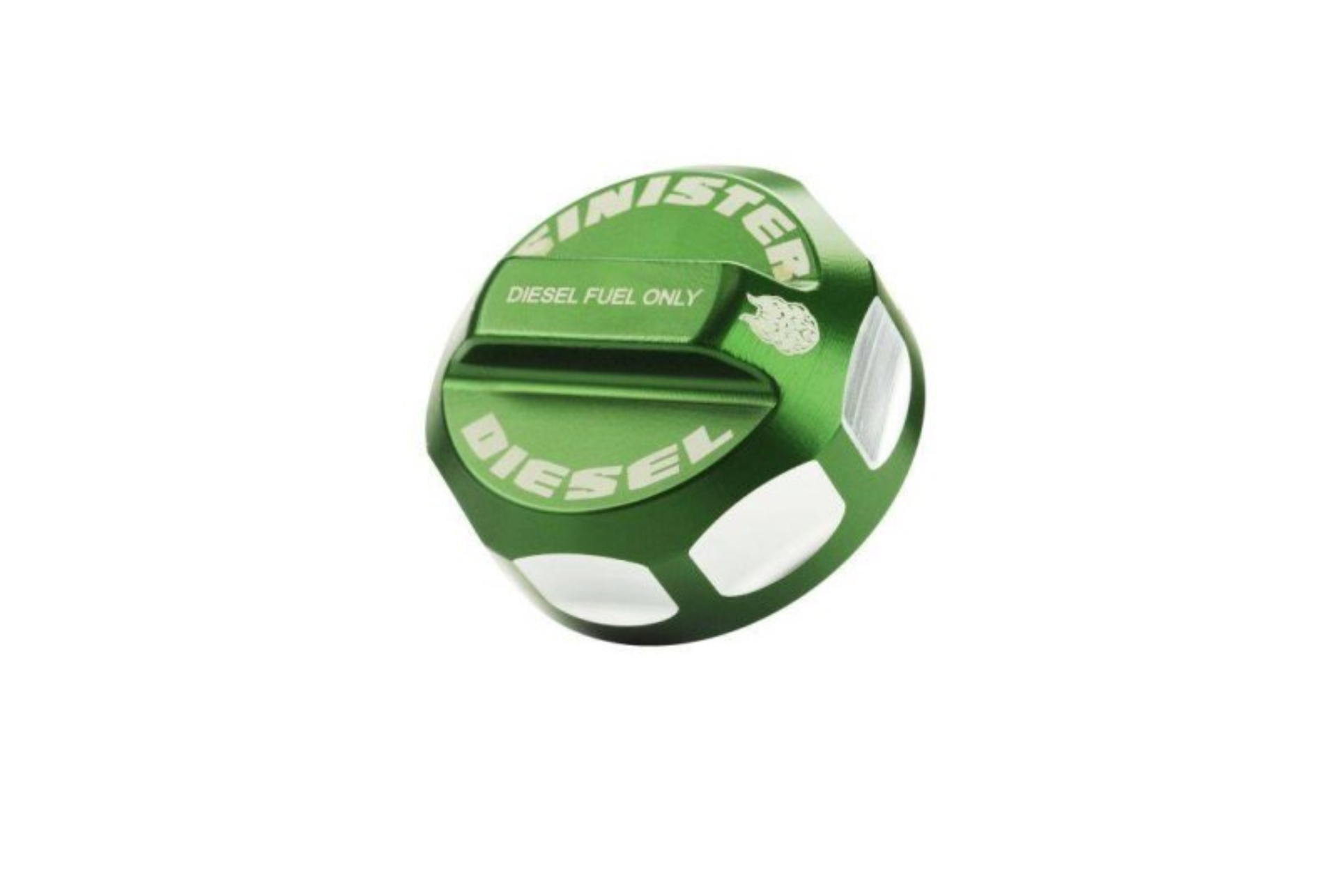 Picture of Sinister Diesel 08-16 Ford Powerstroke 6.4/6.7L Fuel Cap- Green