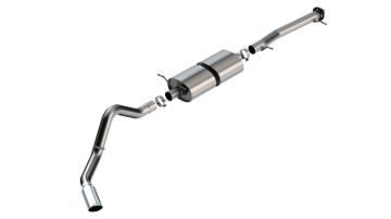 Picture of Borla 20-22 Chevrolet/GMC Silverado/Sierra 6.6L T-304 SS Cat-Back S-Type Exhaust - Brushed