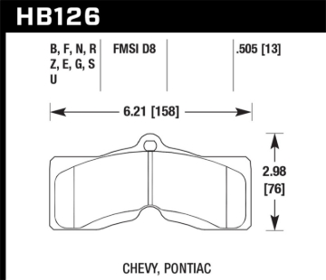 Picture of Hawk Performance HAWK ER-1 Brake Pad Sets - HB126D.505