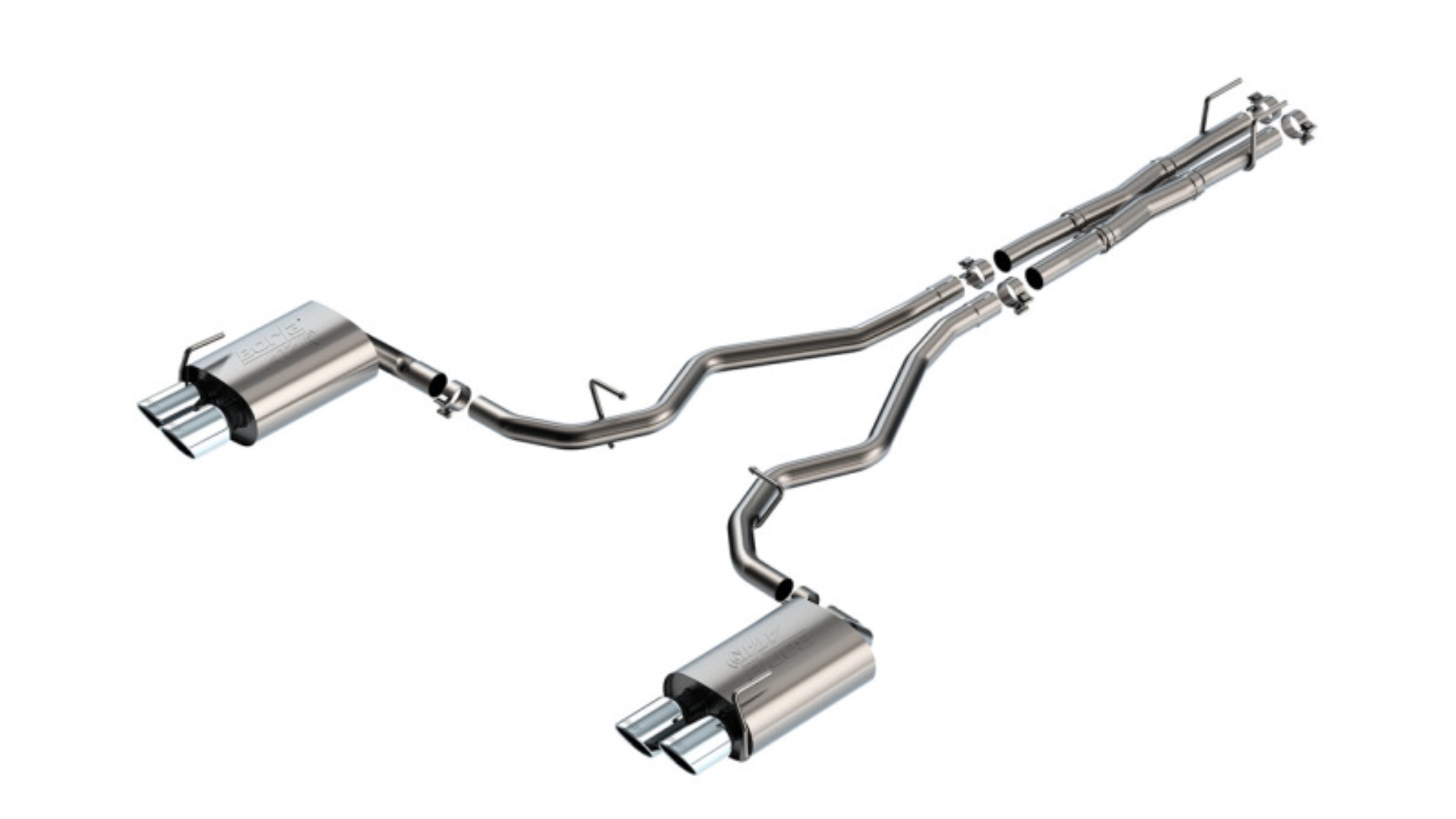 Picture of Borla 19-22 Ford Explorer 3.0L V6 AT AWD 4DR 2.25in ATAK Catback Exhaust - Chrome Tip