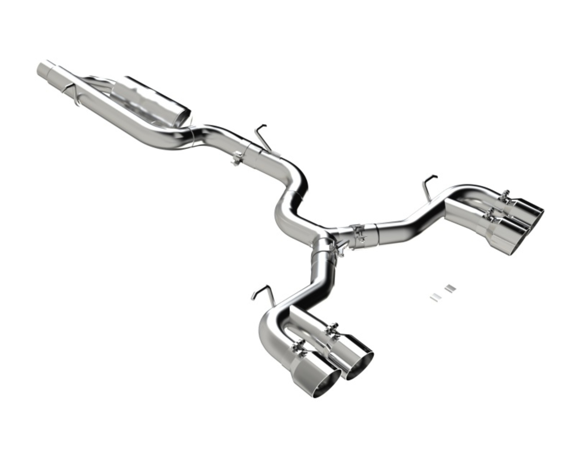 Picture of MBRP 2022 Volkswagen Golf R MK8 3in Cat-Back Quad Split Rear Valve Delete Exhaust