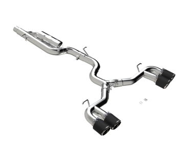 Picture of MBRP 2022 Volkswagen Golf R MK8 3in Cat-Back Quad Rear w/ Carbon Fiber Tips Valve Delete Exhaust