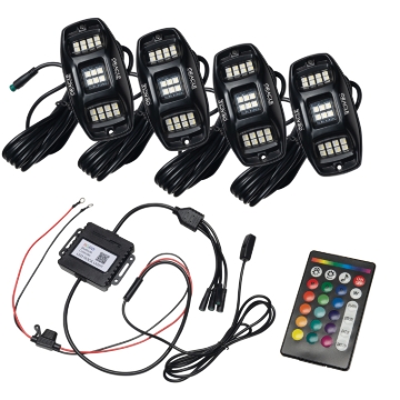 Picture of Oracle Underbody RGB+W Wheel Well Rock Light Kit - 4 PCS - ColorSHIFT