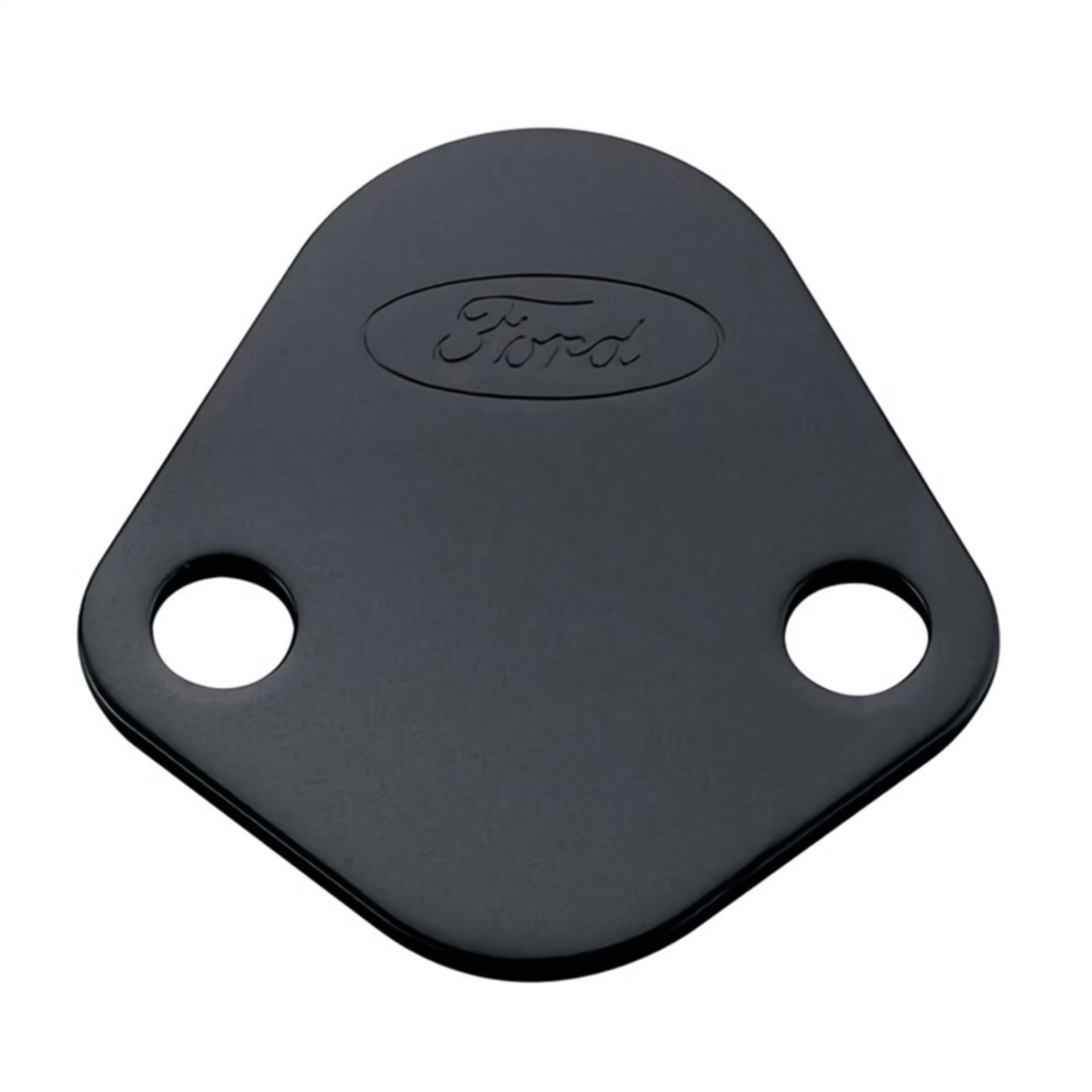 Picture of Ford Racing Fuel Pump Block Off Plate - Black Crinkle Finish w/ Ford Oval