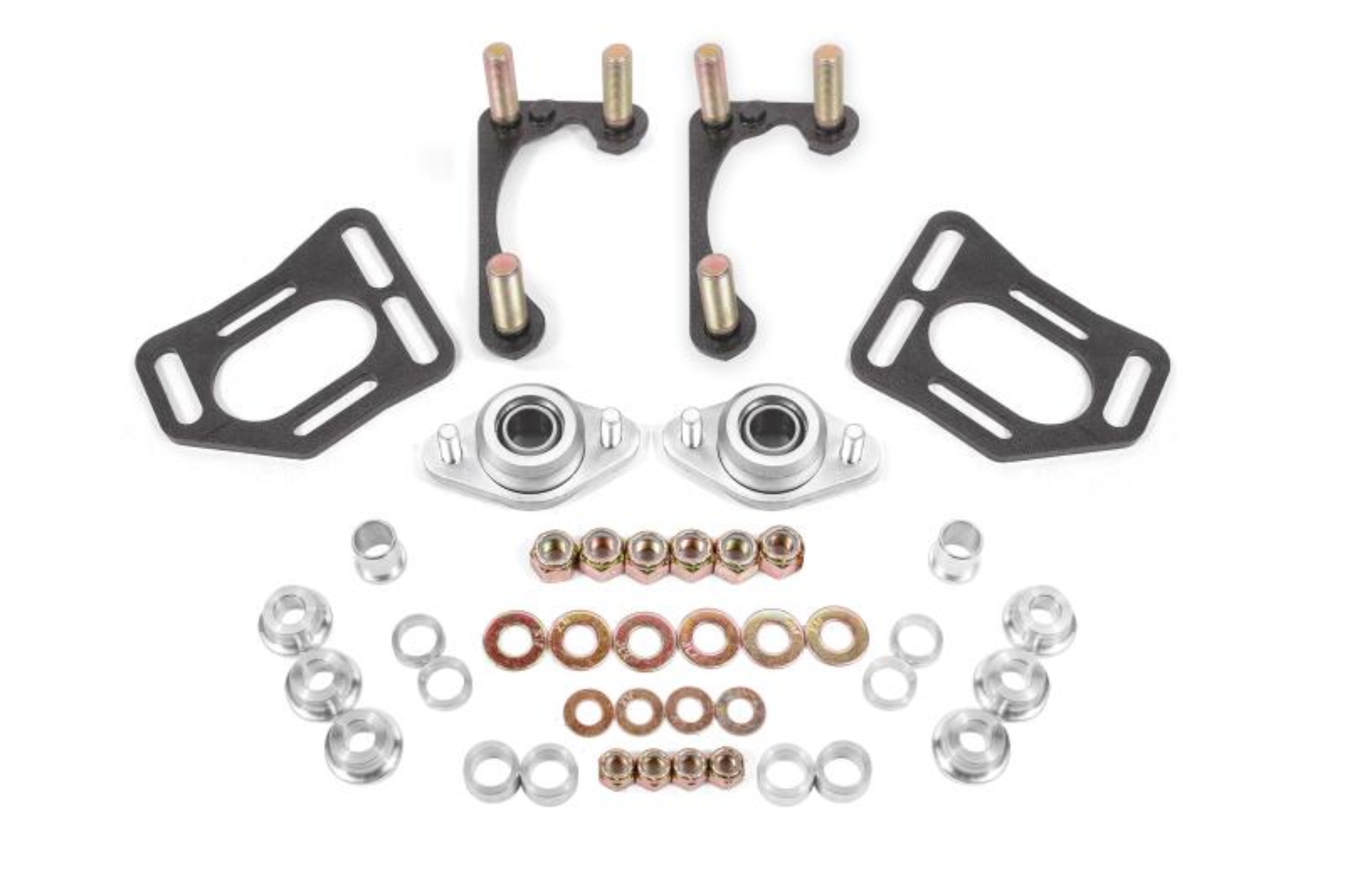 Picture of BMR 90-93 Fox Mustang Caster Camber Plates - Black Hammertone