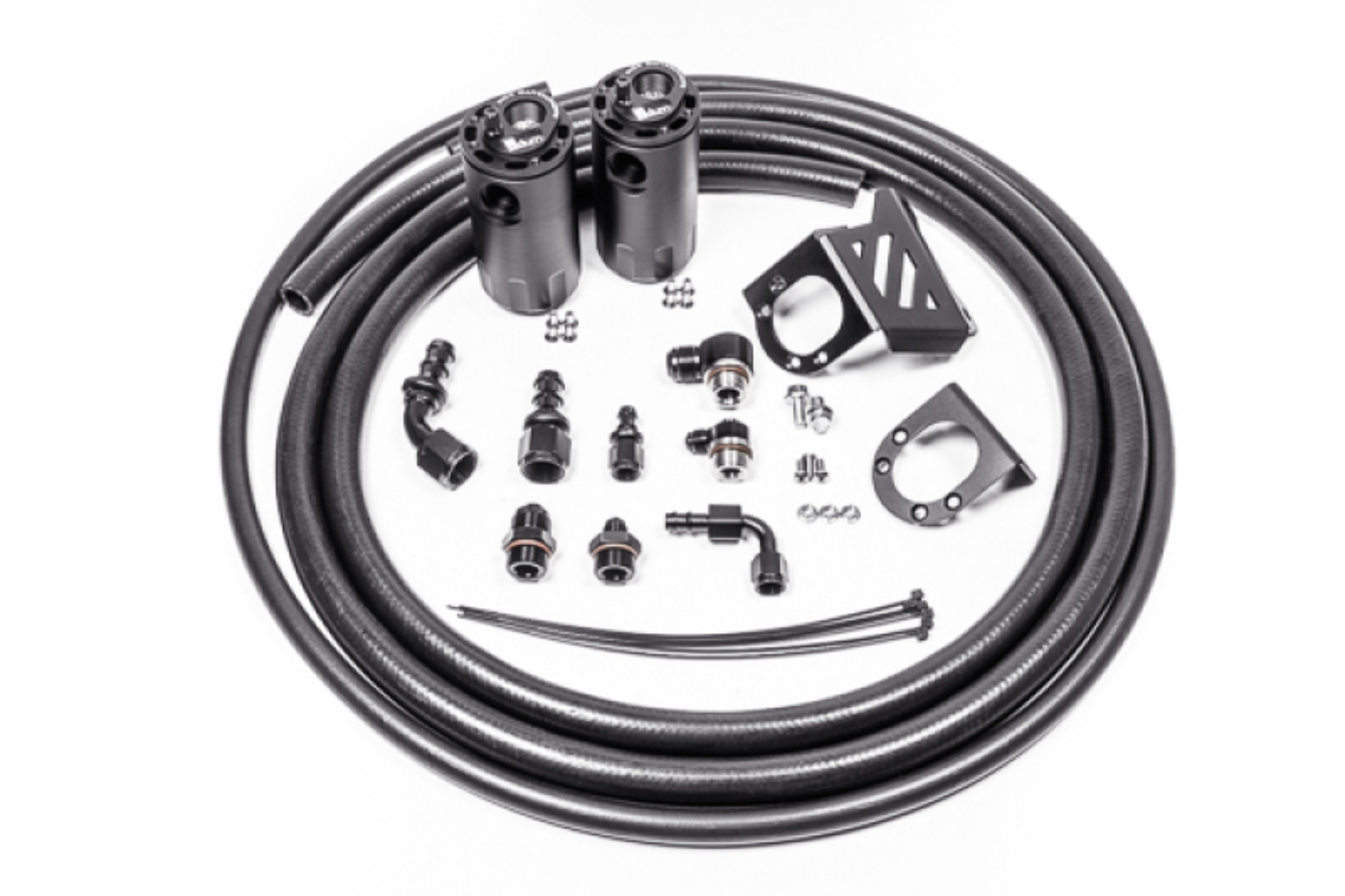 Picture of Radium Engineering 2016+ Toyota Tacoma Dual Catch Can Kit - Fluid Lock
