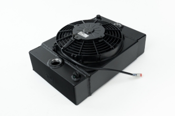 Picture of CSF Universal Drag Race / Tuck Radiator w/9in Spal Fan - 10.5in H x 10in L x 3.6in W - Black