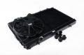 Picture of CSF 01-07 Mitsubishi Evo 7/8/9 Full-Slim Radiator w/12in Fan & Shroud/-16AN - Black