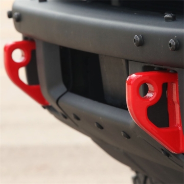 Picture of Ford Racing 2021+ Bronco Front Bumper Tow Hooks - Red (Pair)