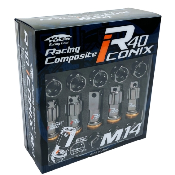 Picture of Project Kics R40 Iconix 14x1.50 Classical Lock & Lug Nuts 16+4 (Black Cap)