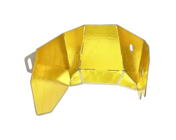 Picture of Torque Solution Subaru EJ Stock Location Turbo Heat Sheild w/ Reflective Gold Thermal Tape