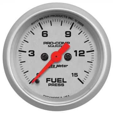 Picture of Autometer Marine 2-1/16in 15 PSI Digital Stepper Motor Fuel Pressure Gauge