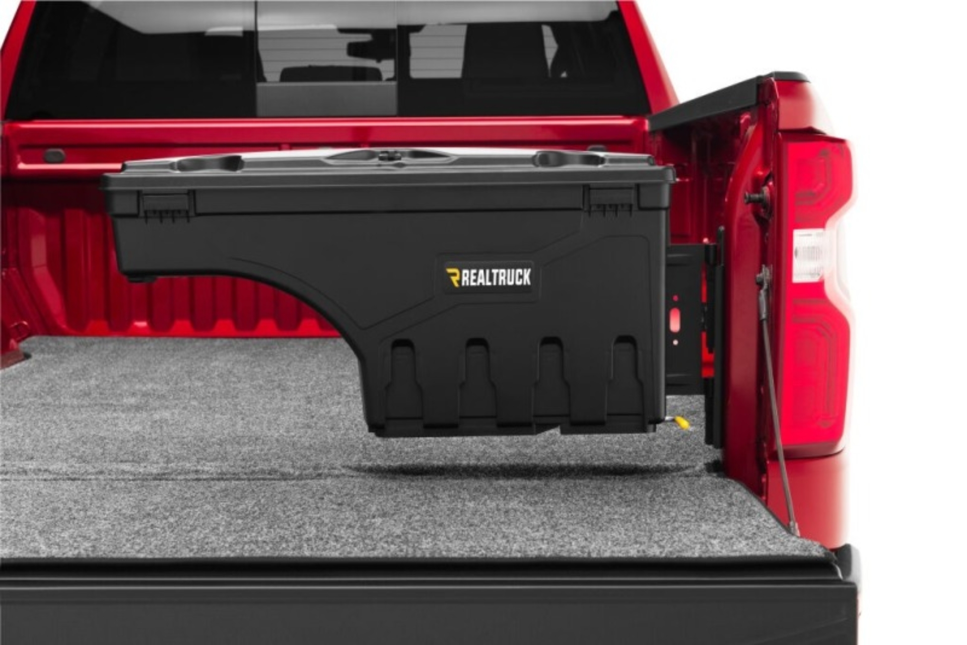 Picture of UnderCover 2022 Toyota Tundra Passengers Side Swing Case (Will Not Fit w/Trail Boxes) Black Smooth