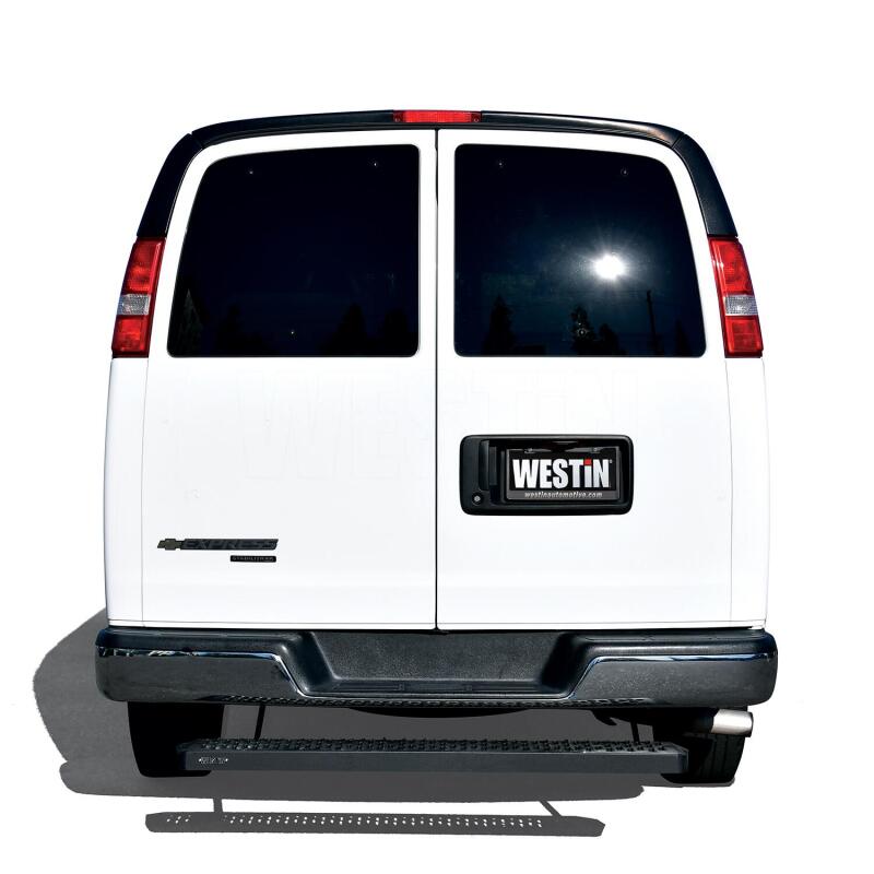 Picture of Westin Ford Transit Van 150/250/350 (Single 54in. Pass Door) Grate Steps Running Boards - Tex. Blk