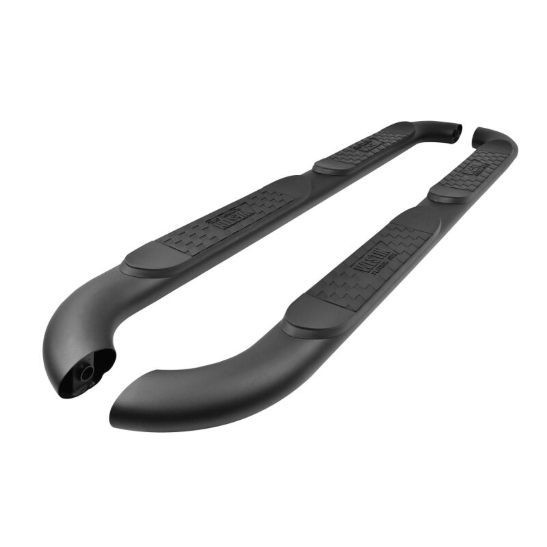 Picture of Westin 18-22 Jeep Wrangler JLU 4dr Platinum 4 Oval Nerf Step Bars - Tex. Blk