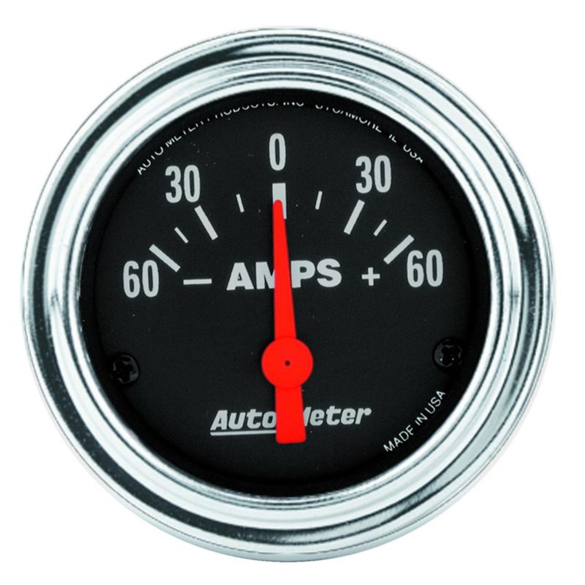 Picture of Autometer Traditional Chrome Electrical Ammeter 2 1/6in 60A Gauge
