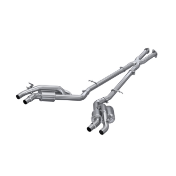 Picture of MBRP 2022 Kia Stinger 3.3L T304 SS Cat-Back Exhaust- Dual Split Rear Quad Outlet Uses Factory Bezels
