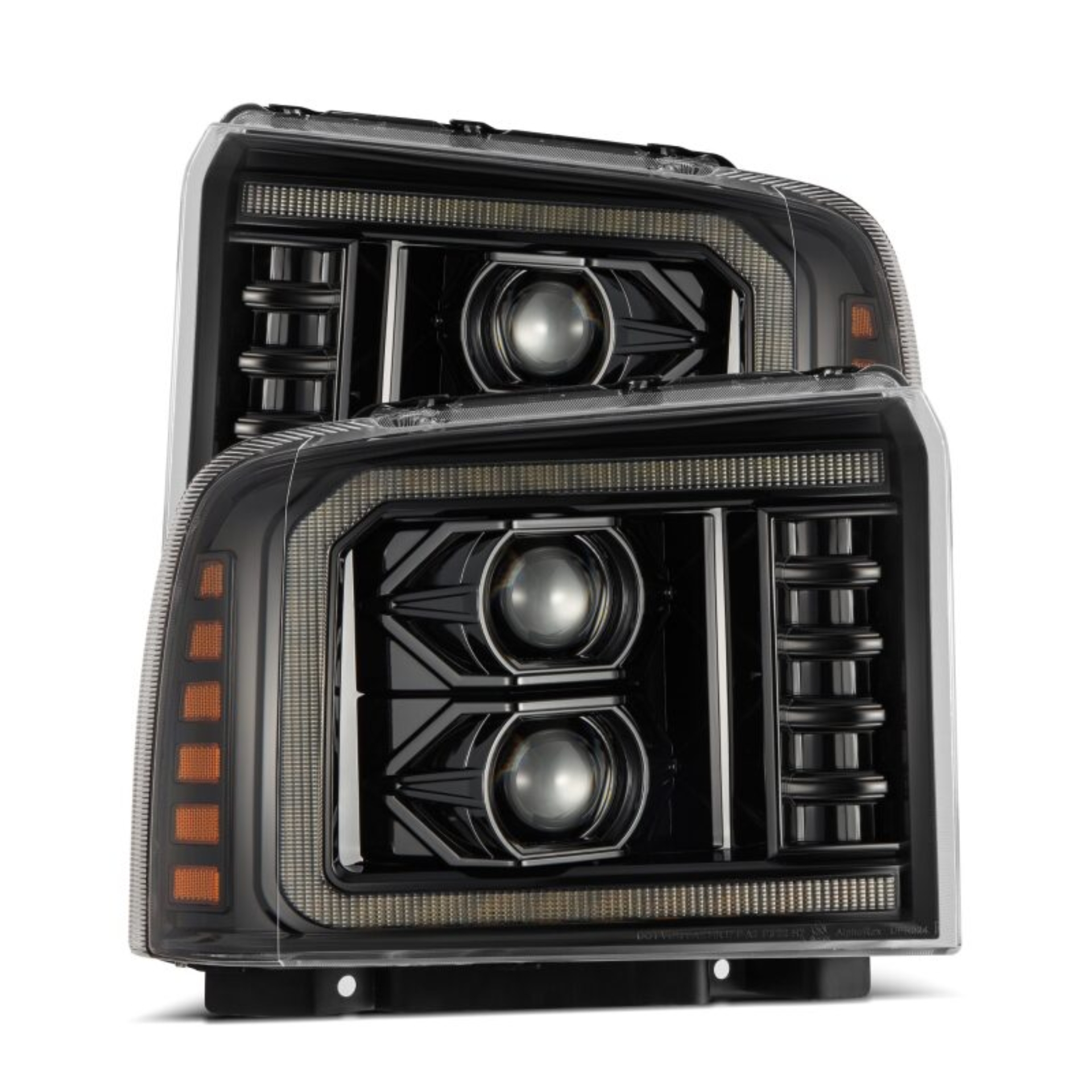 Picture of AlphaRex 05-07 Ford Super Duty/Excursion LUXX-Series LED Projector Headlights - Alpha-Black