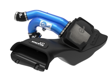 Picture of aFe 21-22 Ford F-150 Raptor V6-3.5L(tt) Momentum XP Cold Air Intake System Blue w/ Pro Dry S Filter