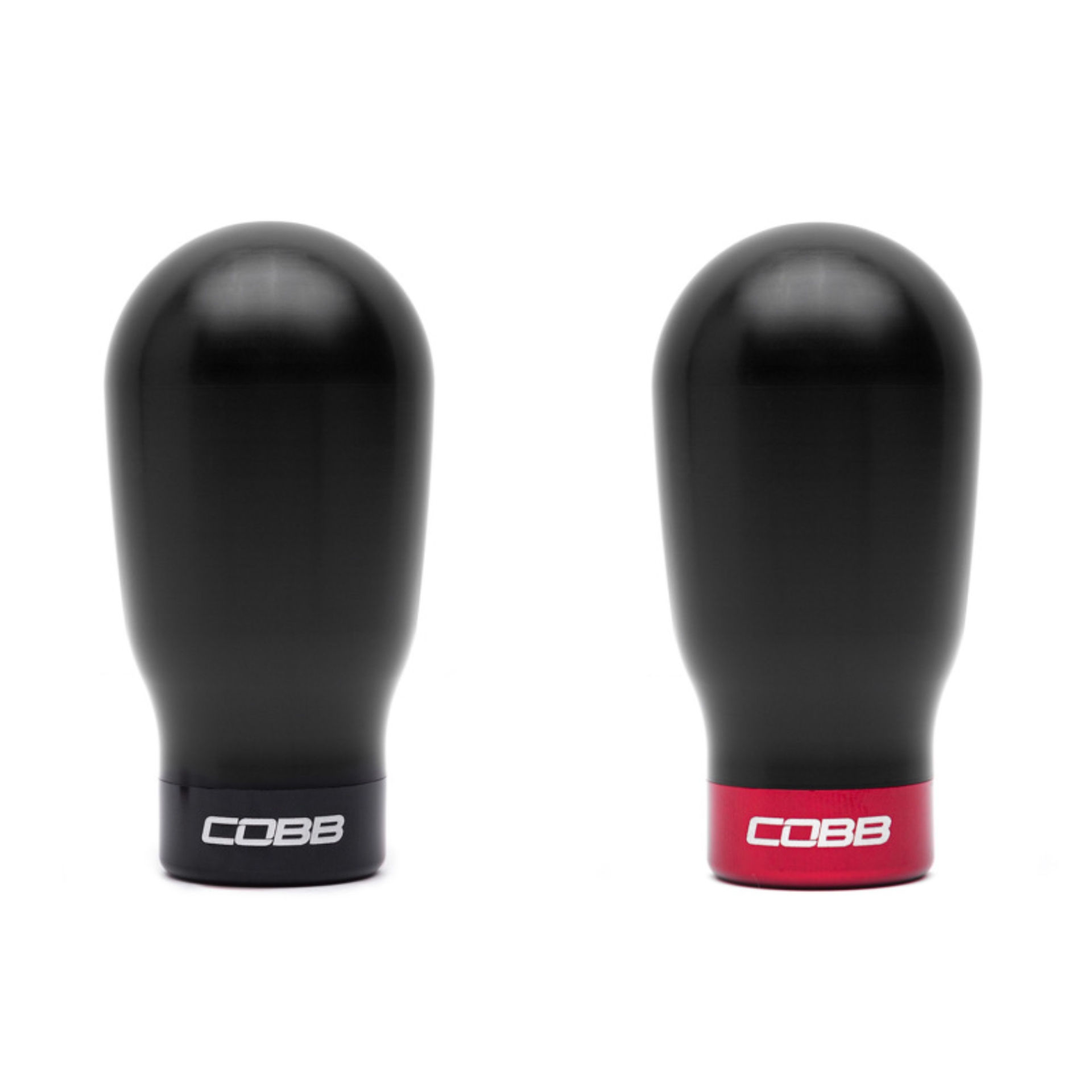 Picture of Cobb Subaru 6-Speed Tall Weighted COBB Shift Knob - Black (Incl. Both Red + Blk Collars)