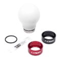 Picture of Cobb Subaru 6-Speed Weighted COBB Shift Knob - White (Incl. Both Red + Blk Collars)