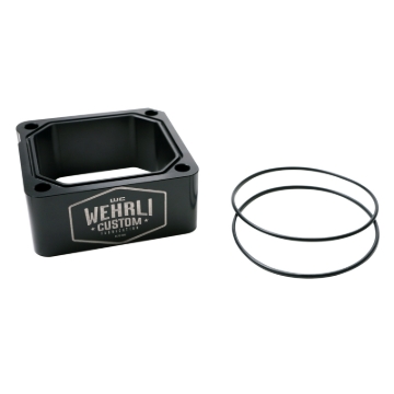 Picture of Wehrli 98.5-07 Dodge 5.9L Cummins Billet Intake Spacer Kit - Black Anodized & Engraved Finish