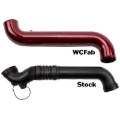 Picture of Wehrli 11-16 Duramax LML Passenger Side 3.5 in. Intercooler Pipe - Gloss Black