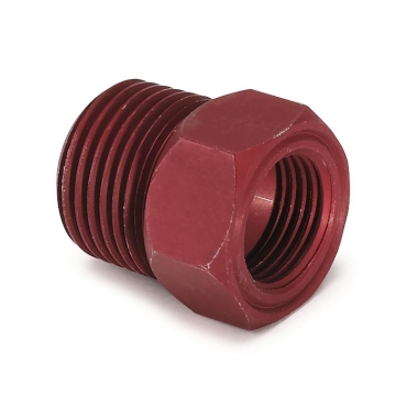 Picture of AutoMeter Fitting Adapter 1/2in. NPT Male Aluminum Red For Mech. Temp. Gauge