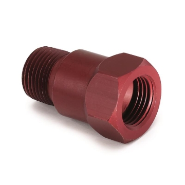 Picture of AutoMeter Fitting Adapter 3/8in. NPT Male Aluminum Red For Mech. Temp. Gauge
