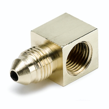 Picture of AutoMeter Fitting Adapter 90 Deg. 1/8in. NPT Female To -3AN Male Brass