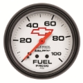 Picture of AutoMeter Gauge Fuel Press 2-5/8in. 100PSI Mechanical Chevy Red Bowtie White