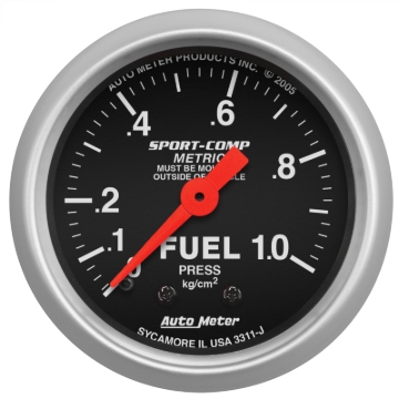 Picture of AutoMeter Gauge Fuel Pressure 2-1/16in. 1.0Kg/Cm2 Mechanical Sport-Comp