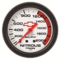 Picture of AutoMeter Gauge Nitrous Pressure 2-5/8in. 2000PSI Mechanical Chevy Red Bowtie White